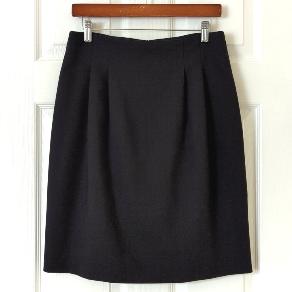 Isaac Hazan 90's Vintage Classic High Waisted A-Line Mini Skirt Black 12
